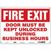 Safety Sign 10 in x 14 in Polyethylene