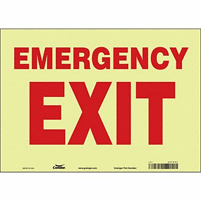 Safety Sign 10 in x 14 in Glow Vinyl
