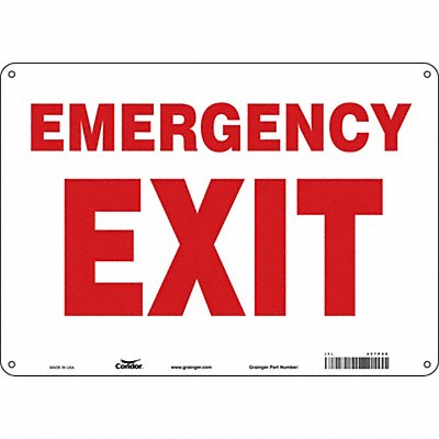 Safety Sign 10 in x 14 in Polyethylene