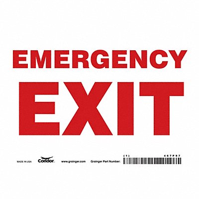 Safety Sign 5 in x 7 in Vinyl
