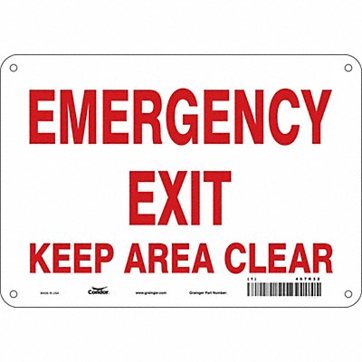 Safety Sign 7 in x 10 in Polyethylene
