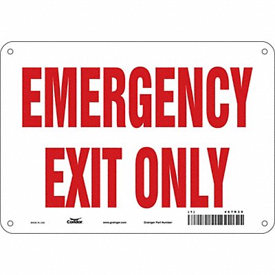 J6981 Safety Sign 7 in x 10 in Aluminum