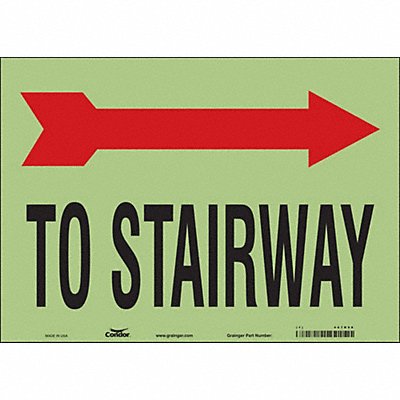 Safety Sign 10 in x 14 in Glow Vinyl