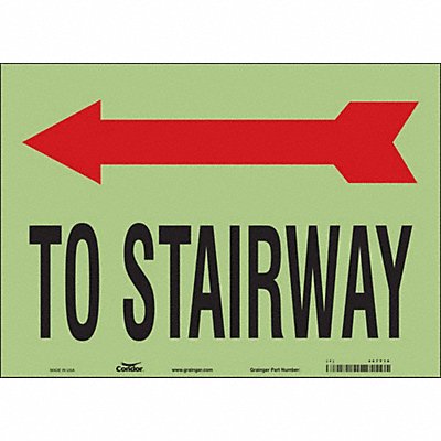 Safety Sign 10 in x 14 in Glow Vinyl