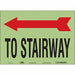 Safety Sign 10 in x 14 in Glow Vinyl