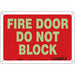 J7045 Safety Sign 7 in x 10 in Polyethylene