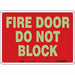 J7045 Safety Sign 10 in x 14 in Polyethylene
