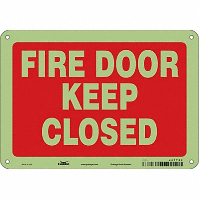 Safety Sign 7 in x 10 in Glow Vinyl