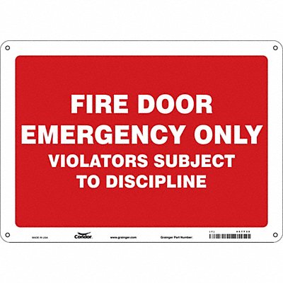 Safety Sign 10 in x 14 in Polyethylene