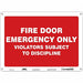 Safety Sign 10 in x 14 in Polyethylene