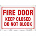 Safety Sign 10 in x 14 in Polyethylene