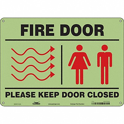 Safety Sign 10 in x 14 in Glow Vinyl