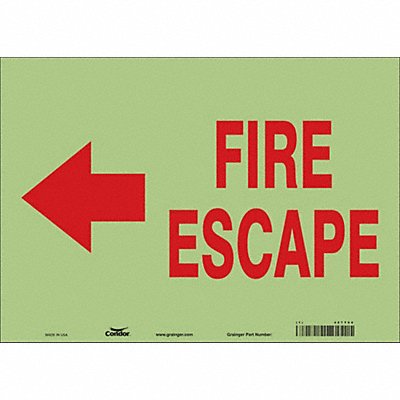 Safety Sign 10 in x 14 in Glow Vinyl