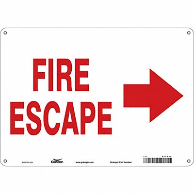 Safety Sign 10 in x 14 in Aluminum