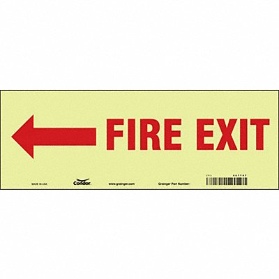 Safety Sign 5 in x 14 in Glow Vinyl