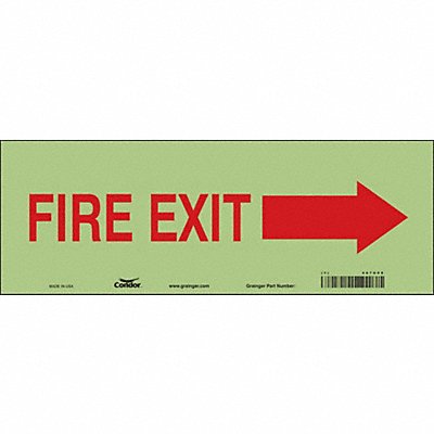 Safety Sign 5 in x 14 in Glow Vinyl