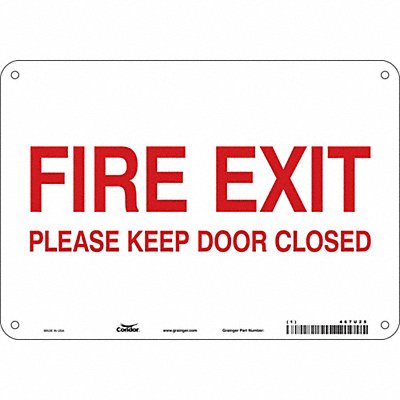 Safety Sign 7 in x 10 in Polyethylene