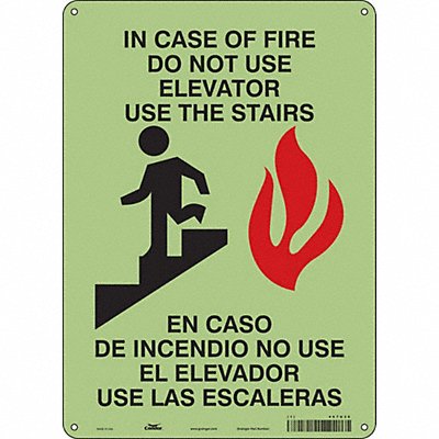 J9271 Safety Sign 14 in x 10 in Polyethylene