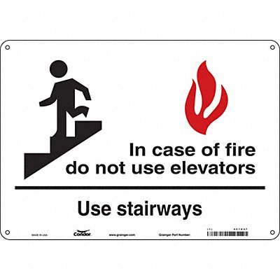 Safety Sign 10 in x 14 in Aluminum