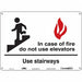 Safety Sign 10 in x 14 in Polyethylene