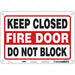 Safety Sign 7 in x 10 in Polyethylene