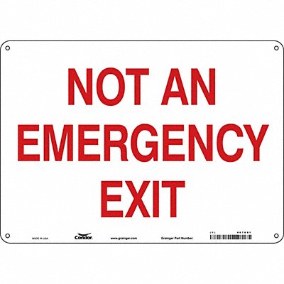 Safety Sign 10 in x 14 in Polyethylene