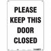 J9275 Safety Sign 14 in x 10 in Polyethylene