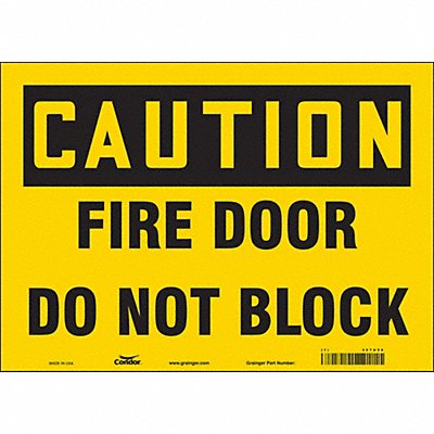 Safety Sign 10 in x 14 in Vinyl