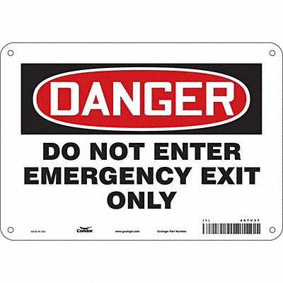 Safety Sign 7 in x 10 in Polyethylene