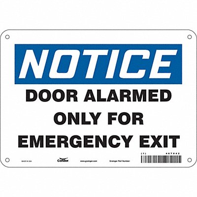 Safety Sign 7 in x 10 in Aluminum
