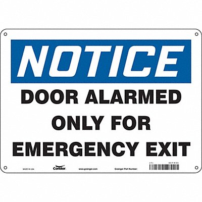 Safety Sign 10 in x 14 in Aluminum