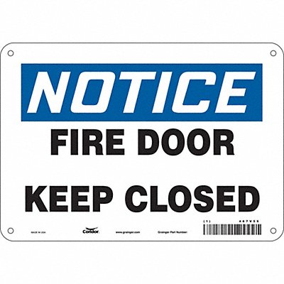 Safety Sign 7 in x 10 in Aluminum