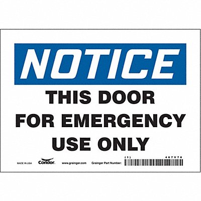 Safety Sign 5 in x 7 in Vinyl