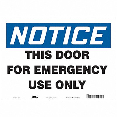 Safety Sign 10 in x 14 in Vinyl
