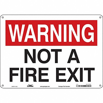 J9288 Safety Sign 10 in x 14 in Aluminum