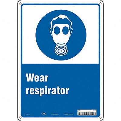 Safety Sign 14 in x 10 in Polyethylene