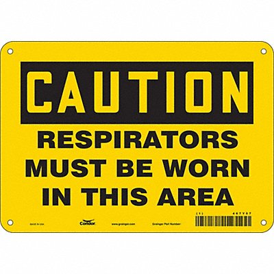 Safety Sign 7 in x 10 in Aluminum