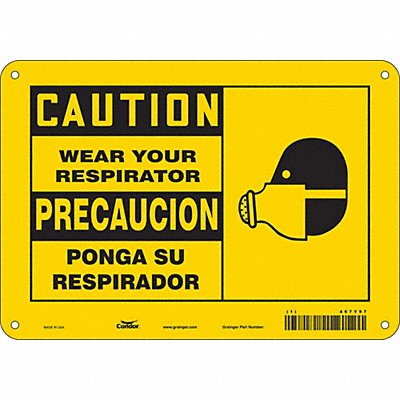 Safety Sign 7 inx10 in Polyethylene