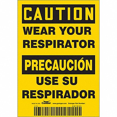 Safety Sign 5in x 3.5in Vinyl PK5