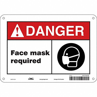 Safety Sign 7 in x 10 in Polyethylene