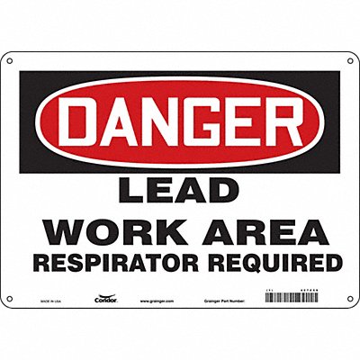 Safety Sign 10 in x 14 in Polyethylene