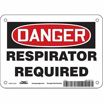 Safety Sign 5 in x 7 in Vinyl
