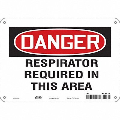 Safety Sign 7 inx10 in Polyethylene
