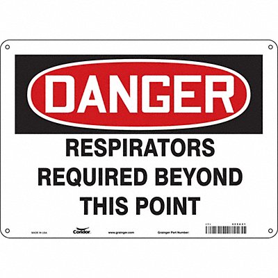 Safety Sign 10 inx14 in Polyethylene