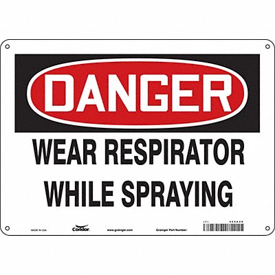 Safety Sign 10 in x 14 in Vinyl