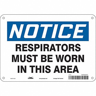 Safety Sign 7 in x 10 in Polyethylene
