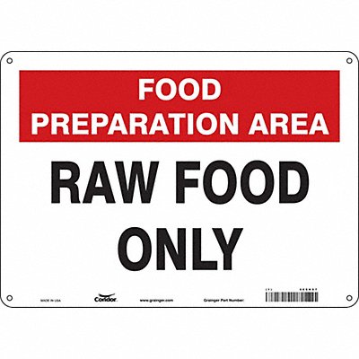 Safety Sign 10 in x 14 in Aluminum