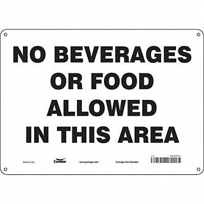 Safety Sign 10 in x 14 in Aluminum
