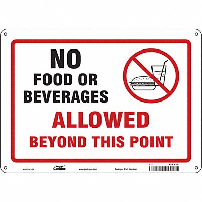 J9848 Safety Sign 10 in x 14 in Polyethylene