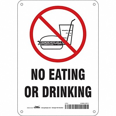 Safety Sign 10 in x 7 in Aluminum